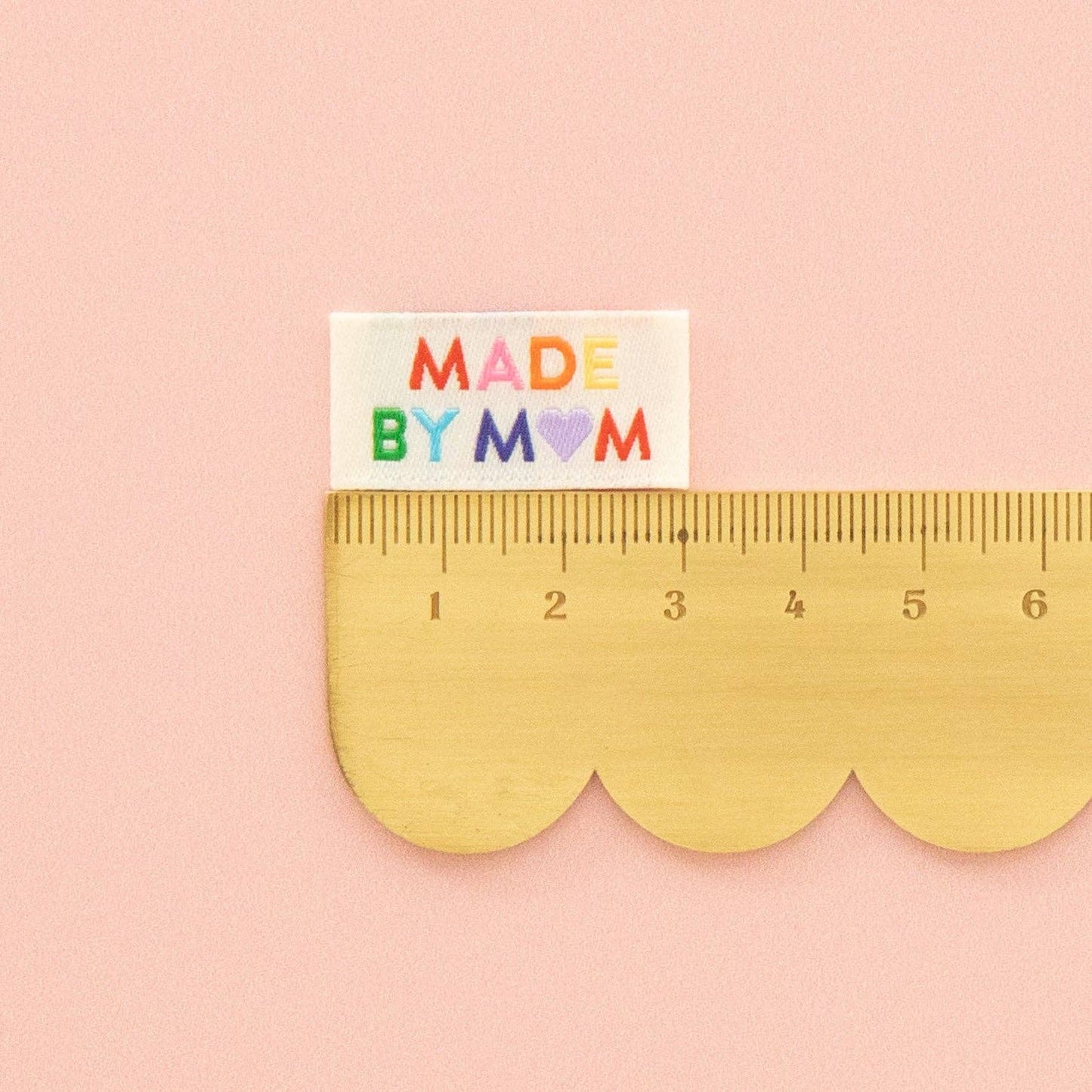Made by Mom Woven Sewing Labels Rainbow Colors