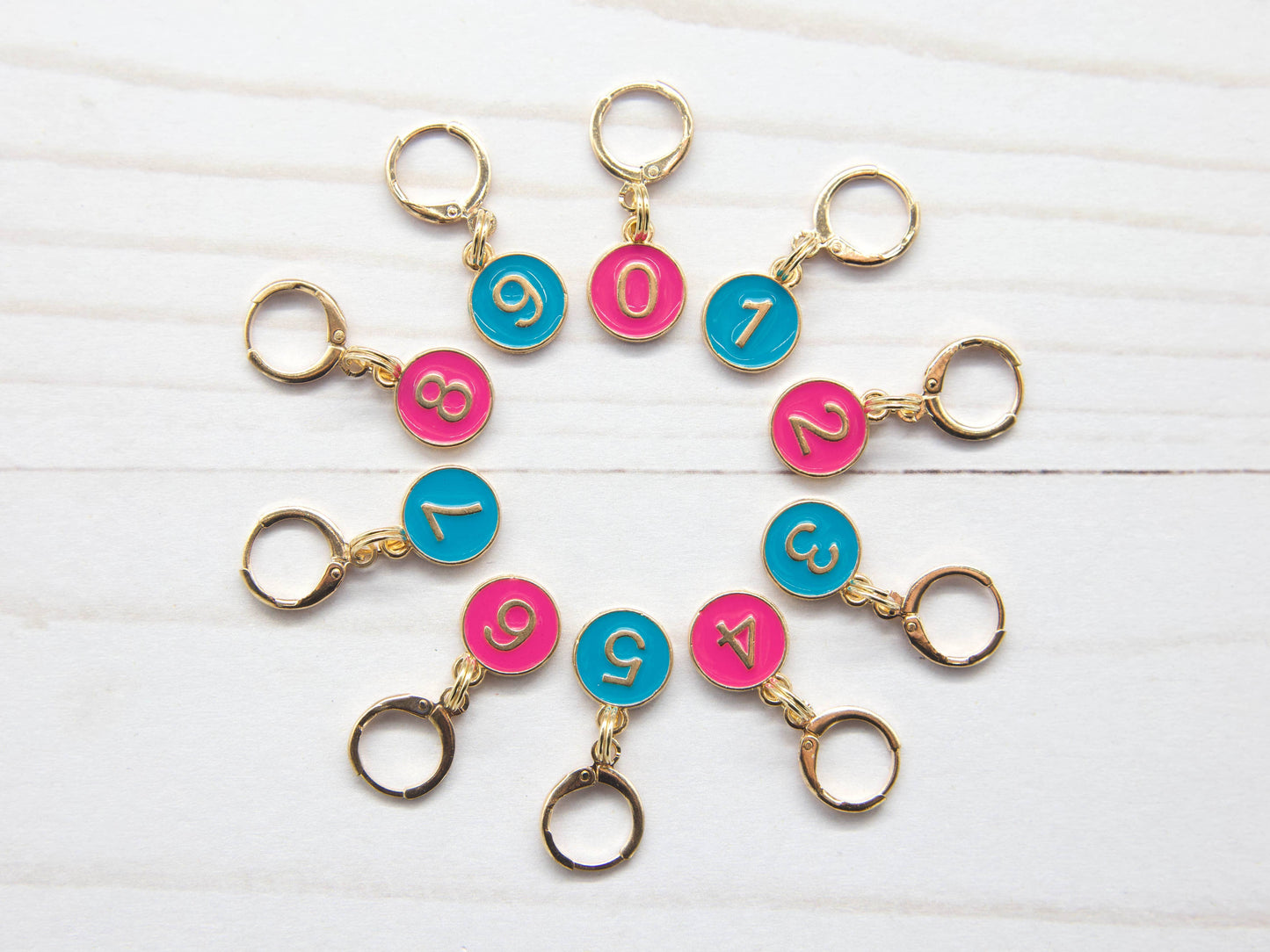 0-9 Number Counting Stitch Markers