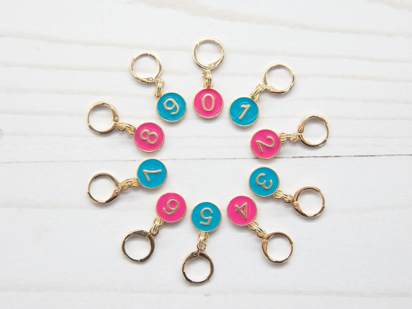 0-9 Number Counting Stitch Markers