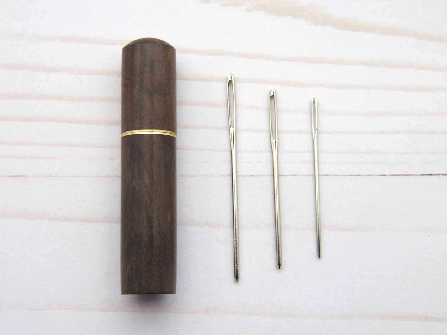 Wooden Darning Needle Storage Cases