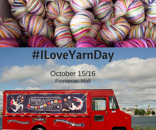 Shop the yarntruck at Frontenac Mall for #ILoveYarnDay