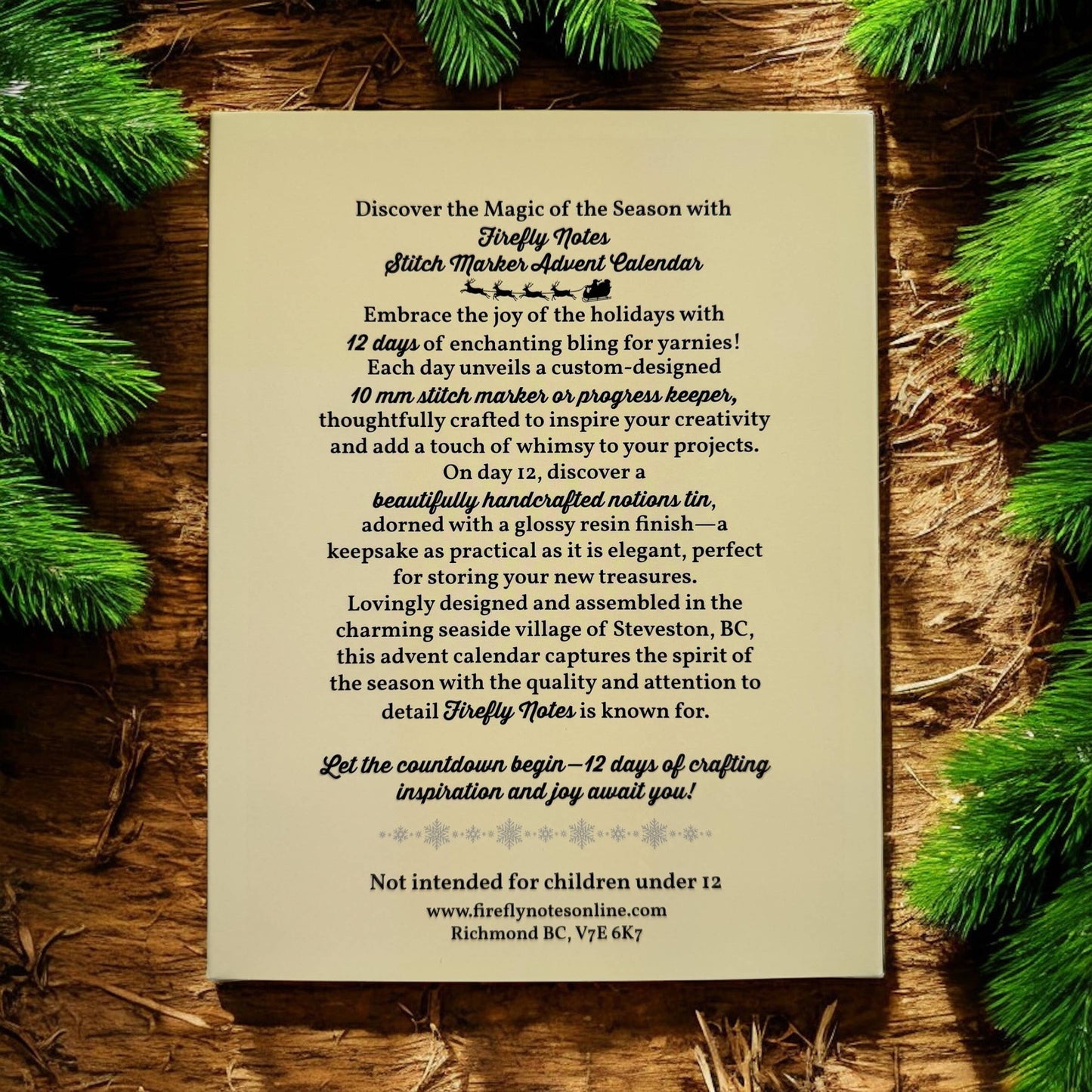 Firefly Note 2025 Stitch Marker Advent Calendar
