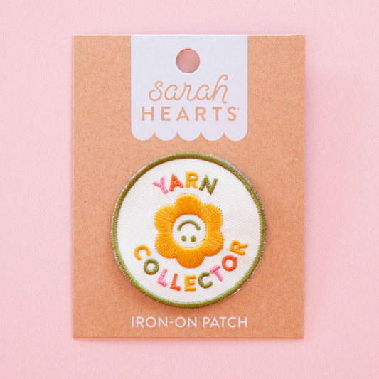 Sarah Hearts Yarn Collector Iron-On Patch