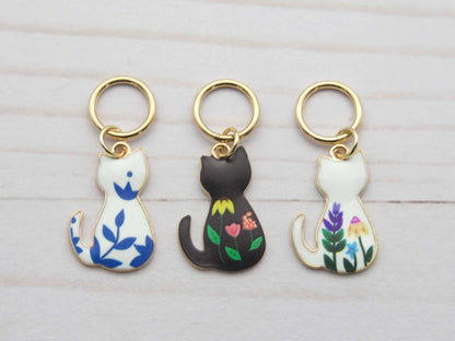 Floral Cat Stitch Markers