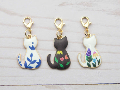 Floral Cat Stitch Markers