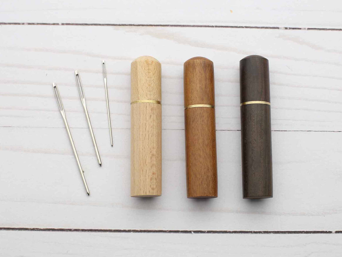 Wooden Darning Needle Storage Cases Tapestry
