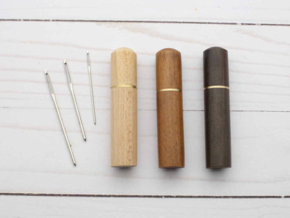 Wooden Darning Needle Storage Cases Tapestry