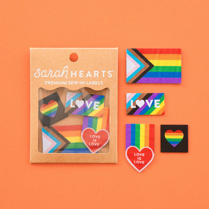 Pride Rainbow Iron-on Label Multipack