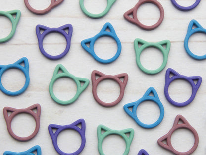 Fox & Pine Colourful Cat Closed Ring Stitch Markers