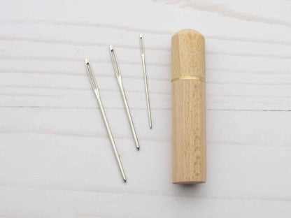 Wooden Darning Needle Storage Cases Tapestry