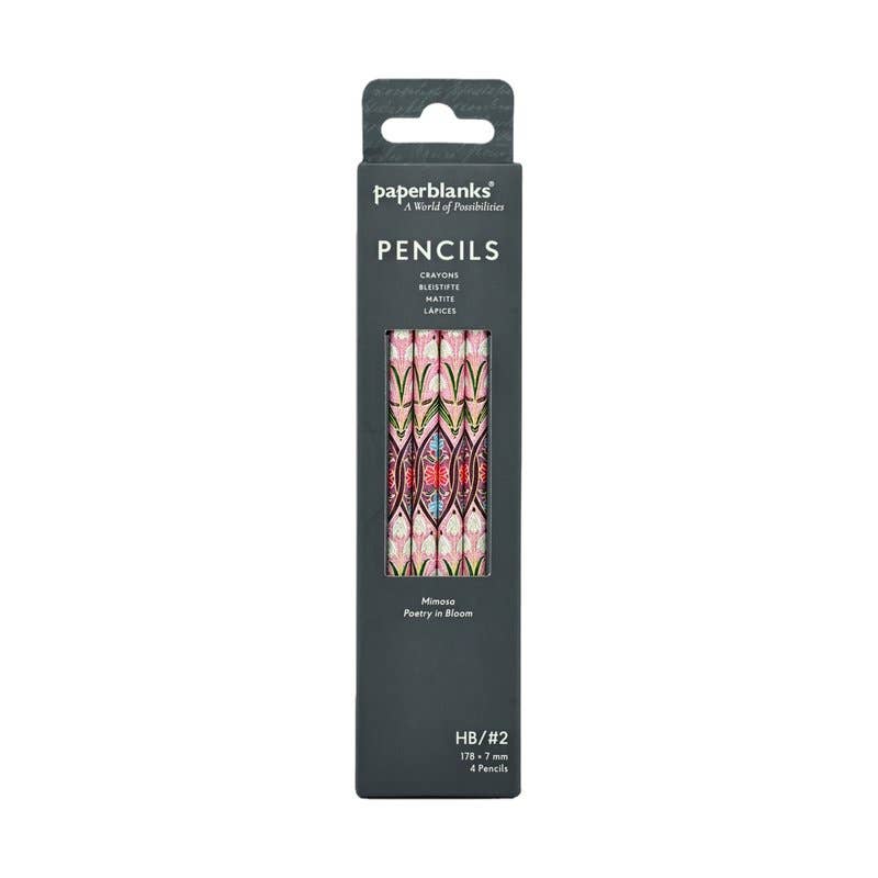 Mimosa 4 Pack Pencils by Paperblanks (Poetry in Bloom)