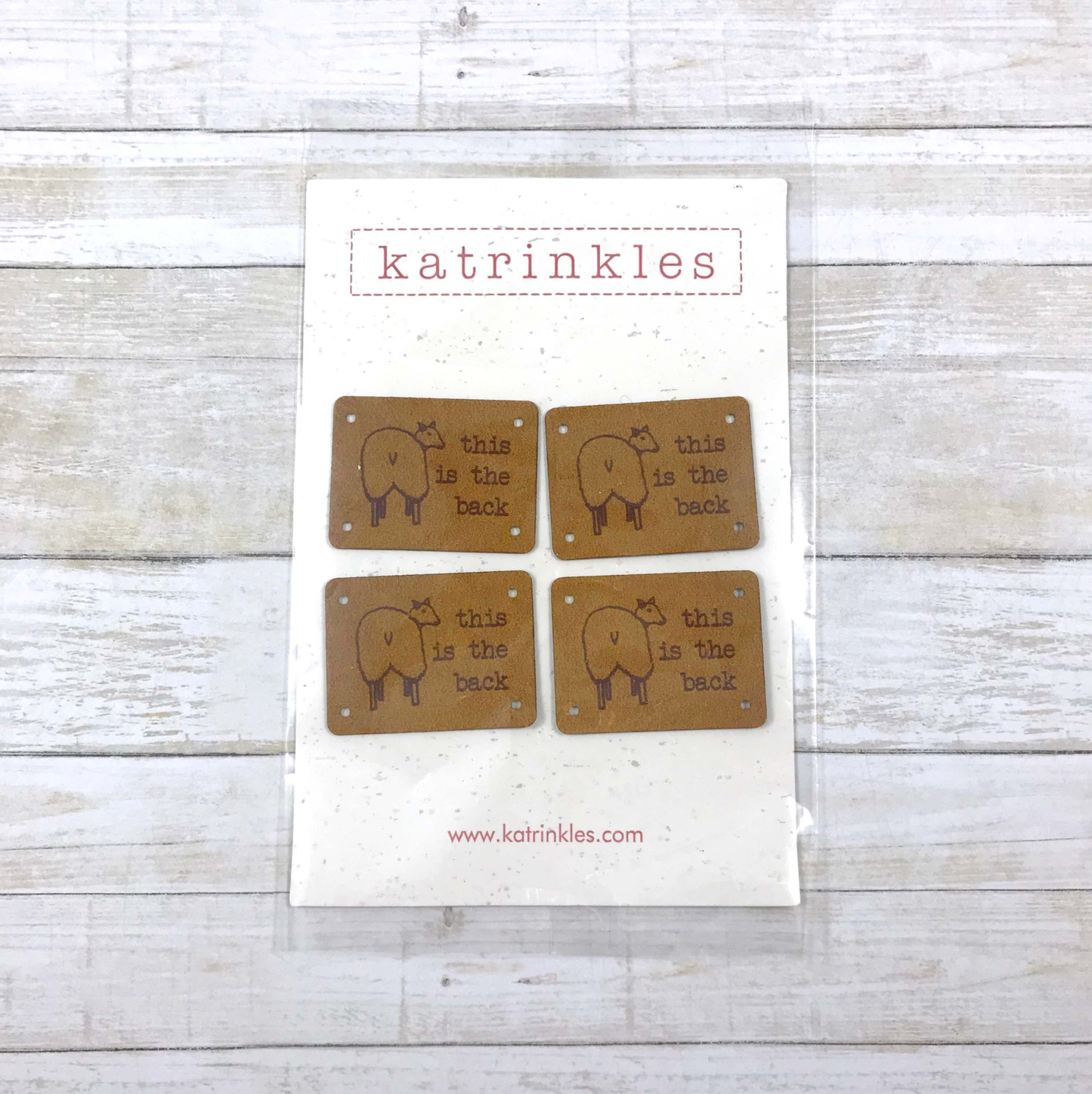 Katrinkles Faux Suede "Backside" Tag Set