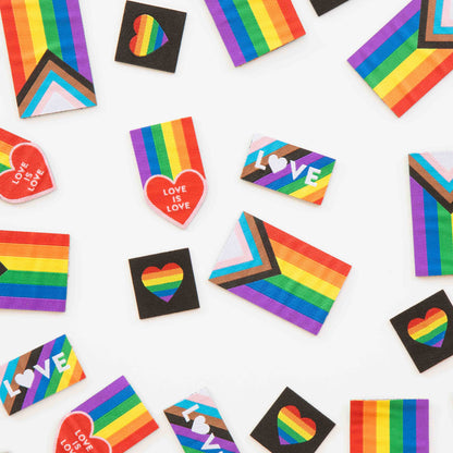 Pride Rainbow Iron-on Label Multipack