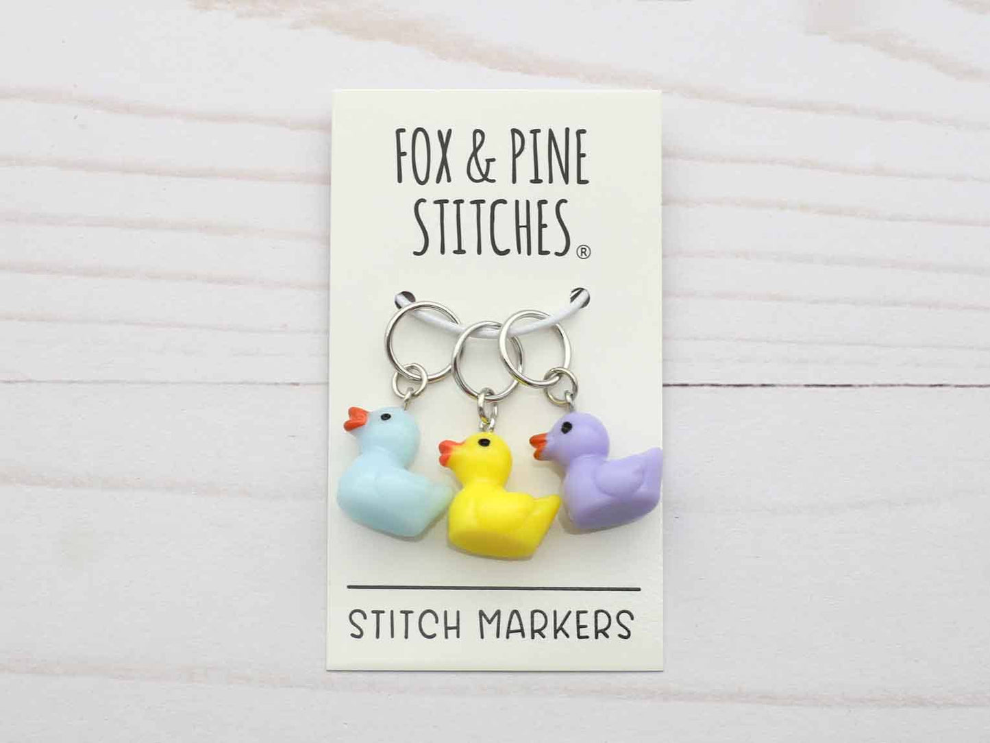 Fox & Pine Rubber Ducky Stitch Markers