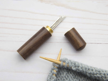 Wooden Darning Needle Storage Cases Tapestry