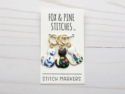 Floral Cat Stitch Markers