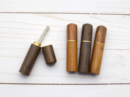 Wooden Darning Needle Storage Cases Tapestry