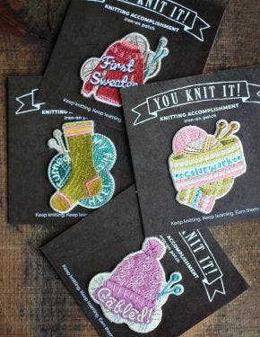 Knitting Accomplishment Patches